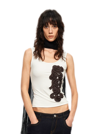 Lenzing Wool Embroidered Tank