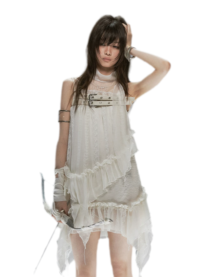 Lace Armor Mesh Dress