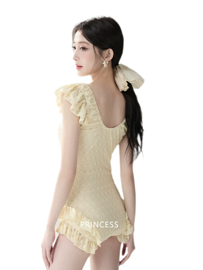 Eyelet Ruffle One-Piece