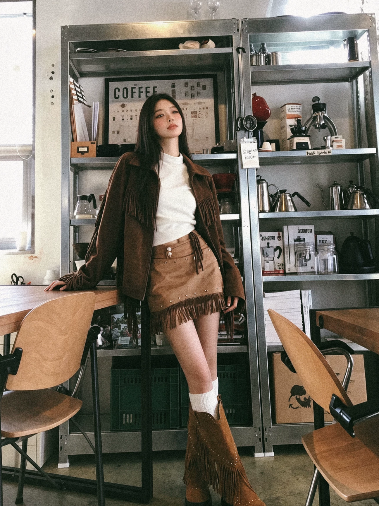 Western Fringe Tall Boots