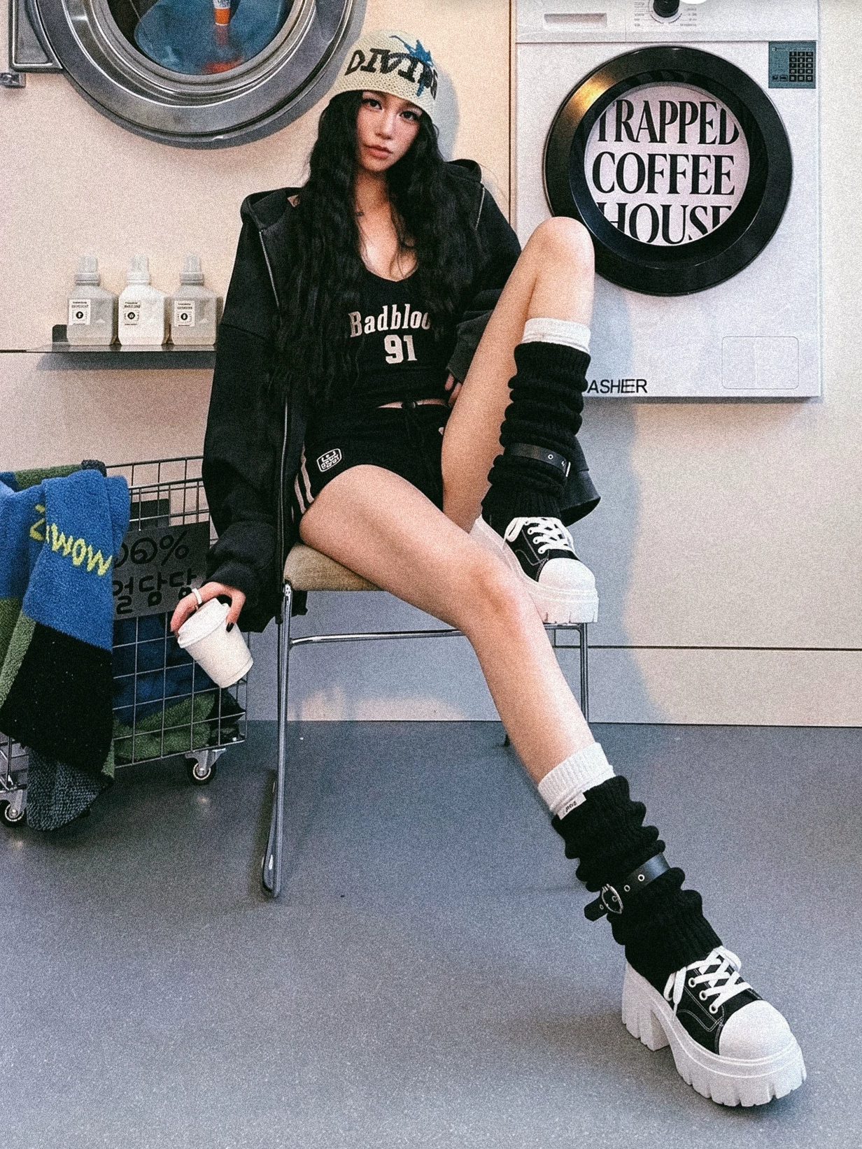 Platform High-Top Canvas Shoes