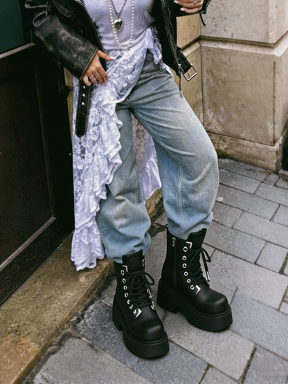 Chunky Platform Ankle Boots