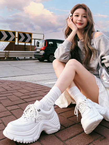 Leather Sculpted Dad Shoes