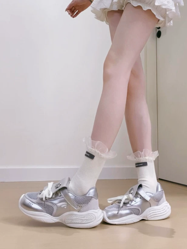 Ballet Mesh Mary Janes