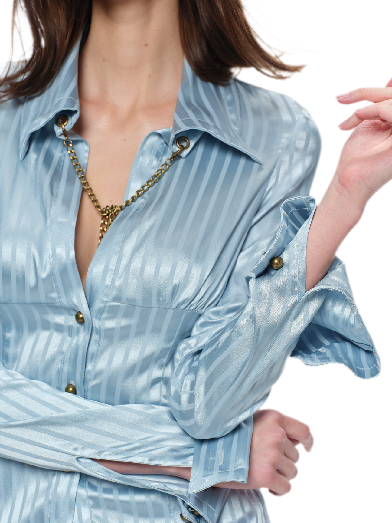 Striped Chain Detail Shirt