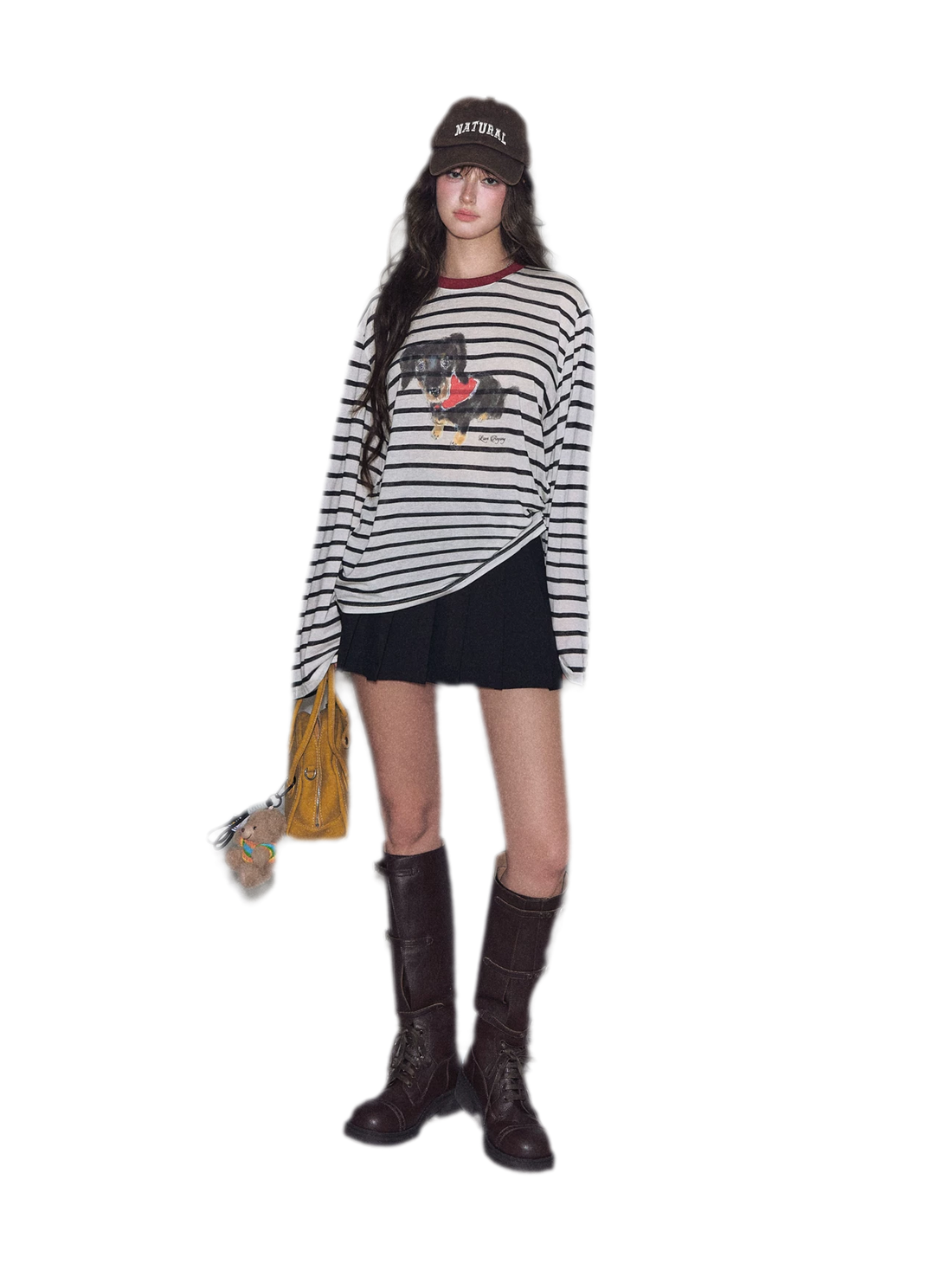 Lyocell Striped Puppy T-Shirt