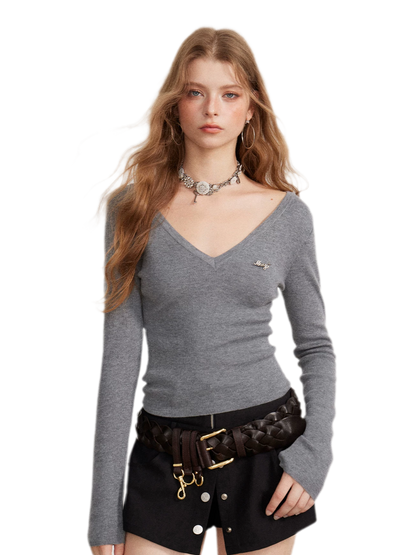 Stretch Two-Way Long-Sleeve Top