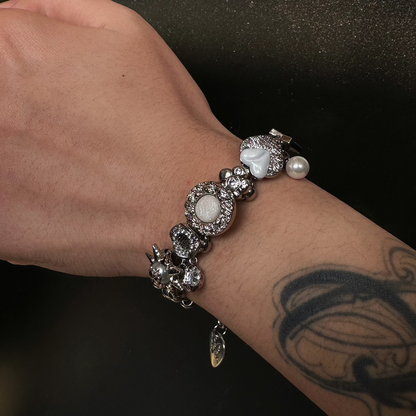 Sculptural Charm Titanium Bracelet
