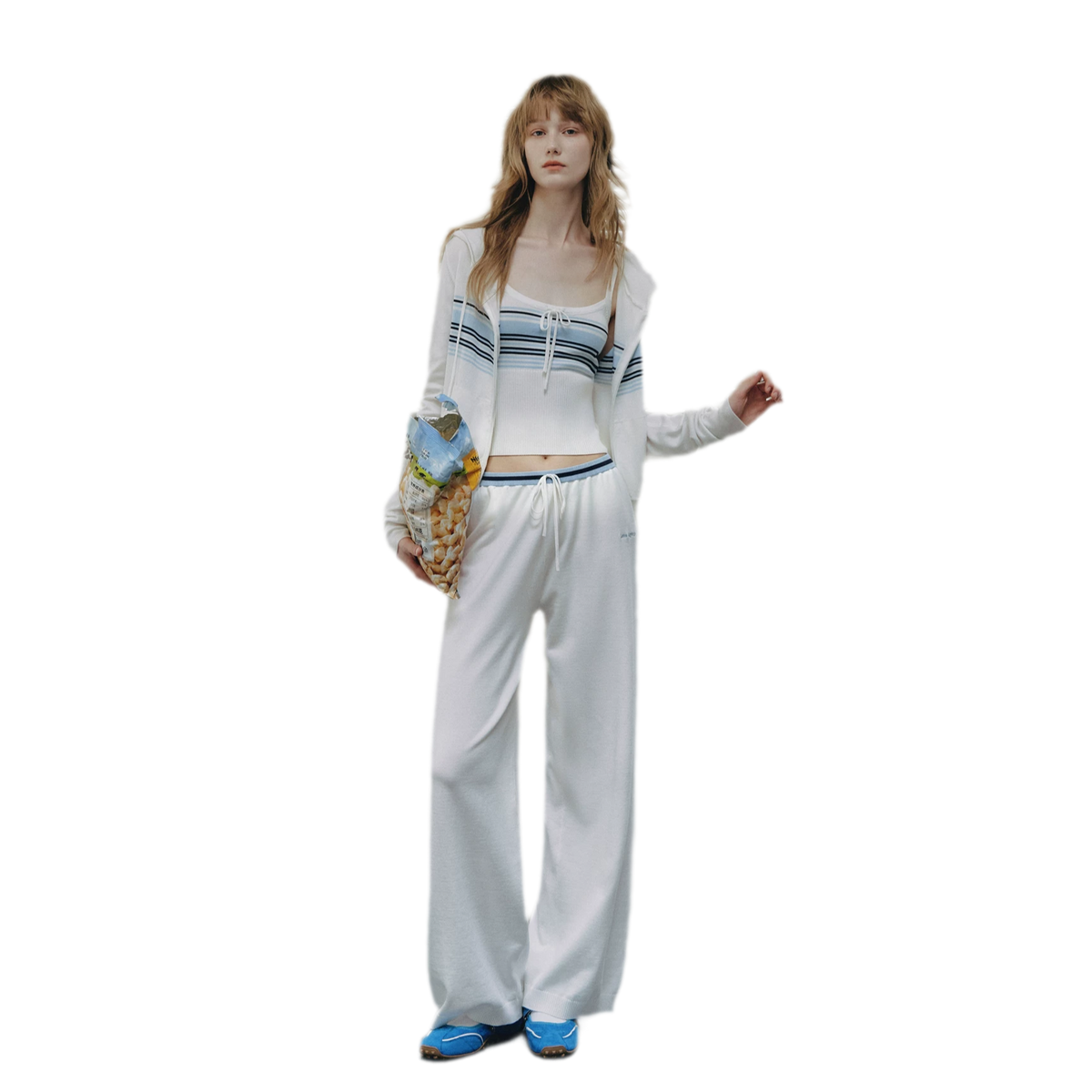 Striped Hooded Three-Piece Set