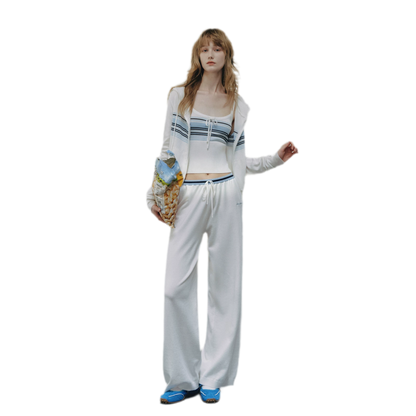 Striped Hooded Three-Piece Set