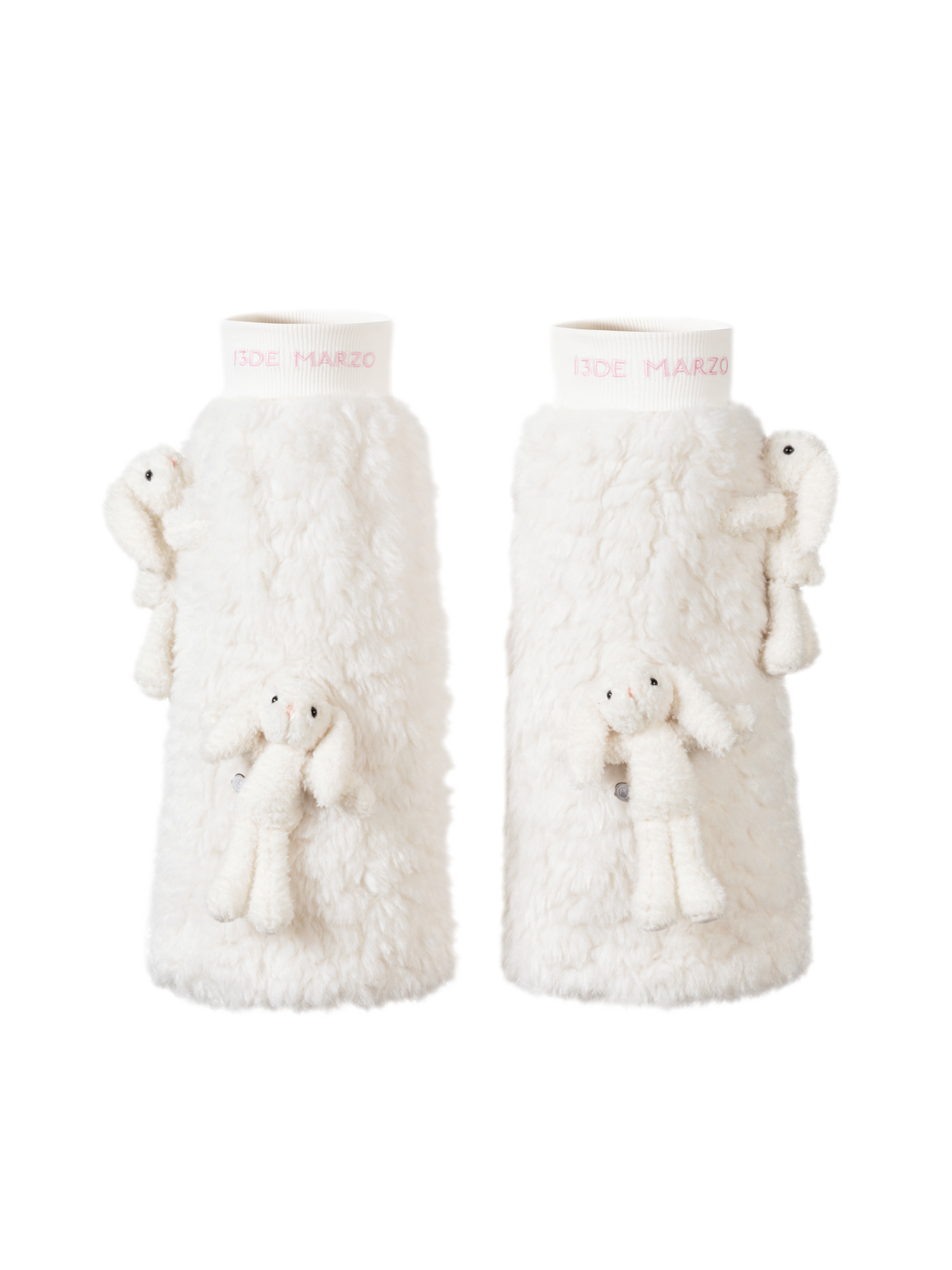 Plush Bear Appliqué Leg Warmers