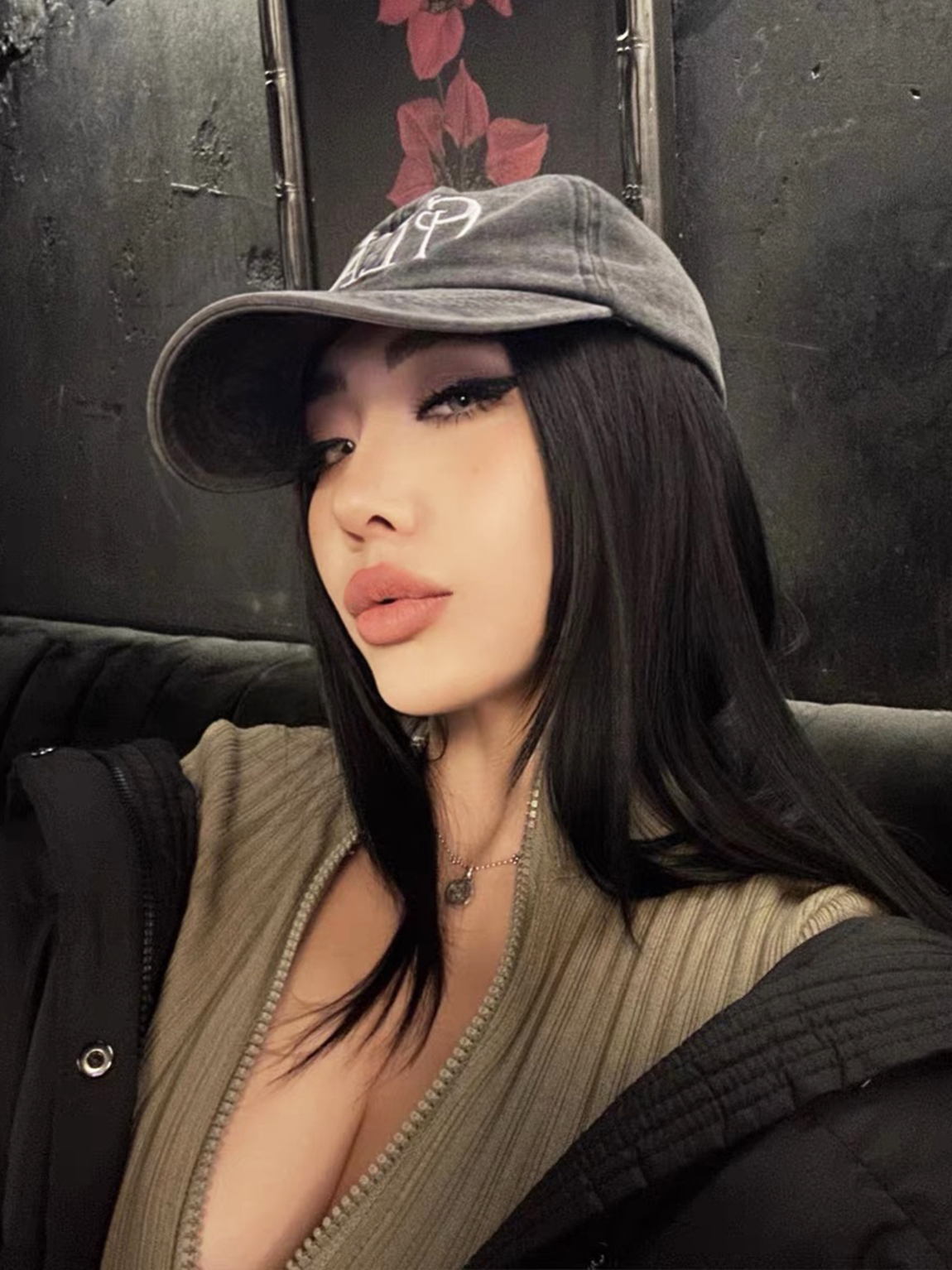 Casquette en denim délavé effet usé