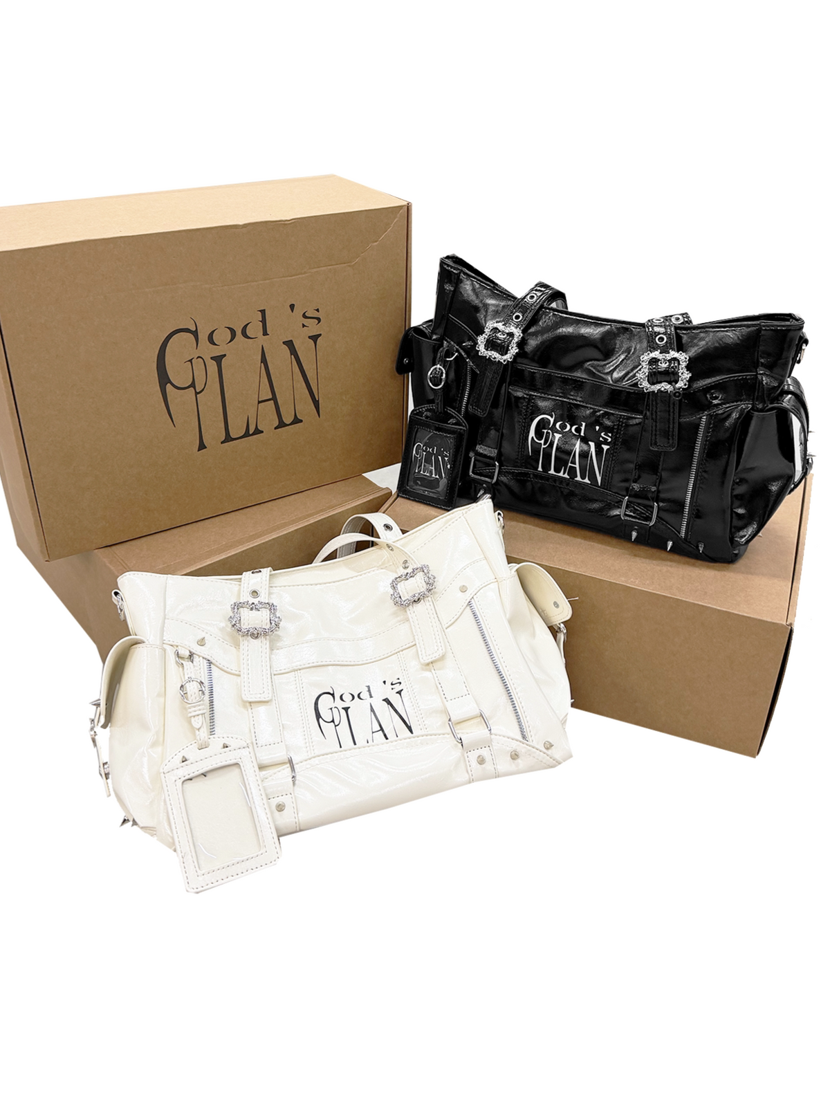 Glossy Structured Utility Tote