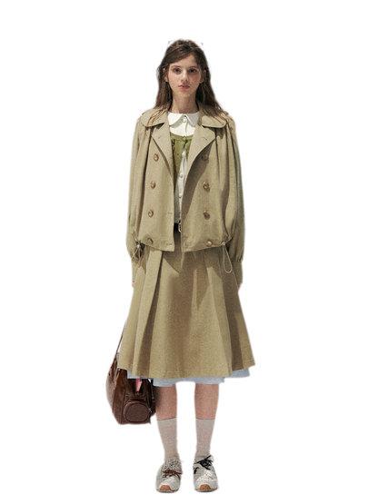Peter Pan Collar Trench Dress