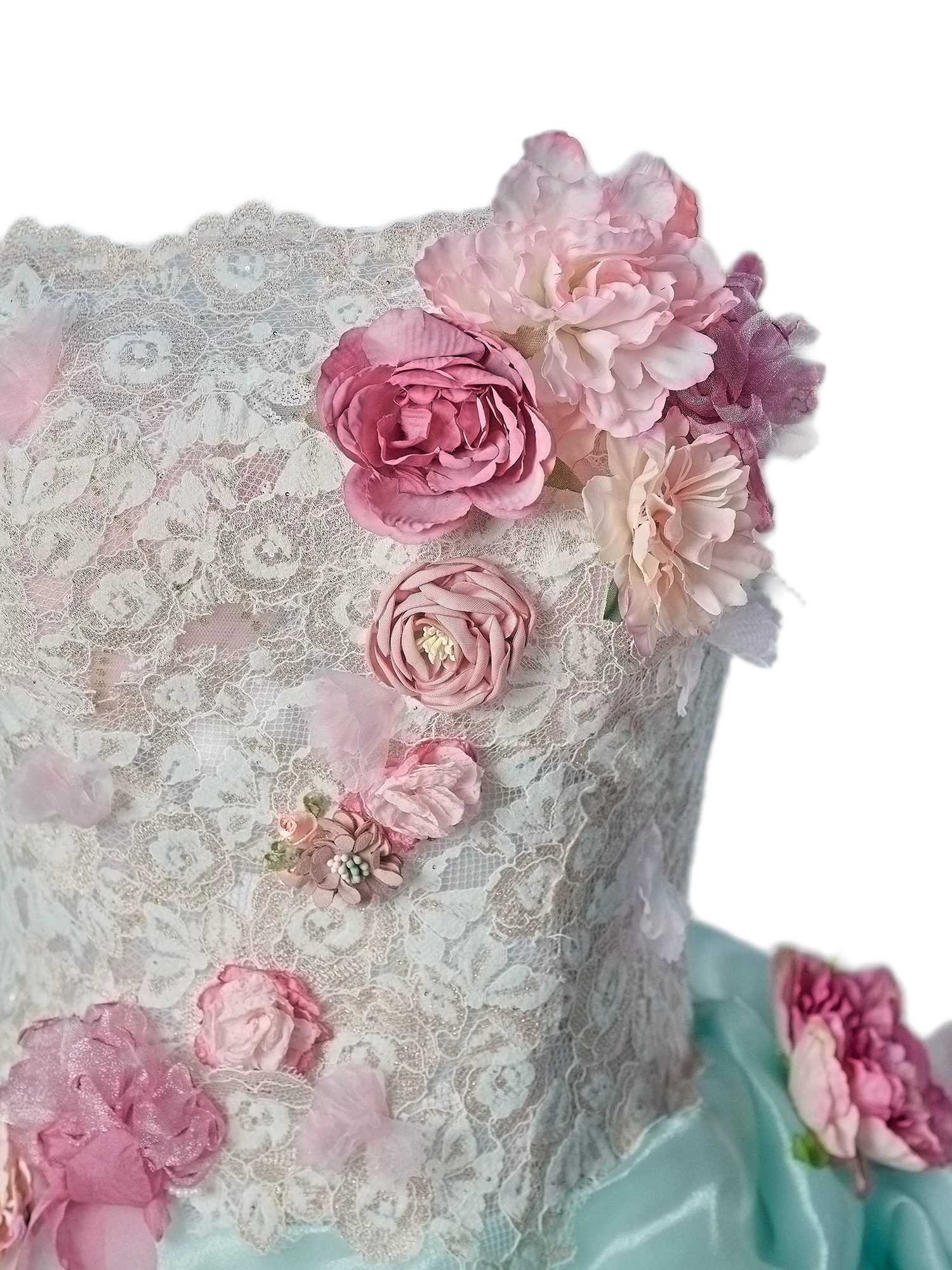 Scintillant Floral Ballgown