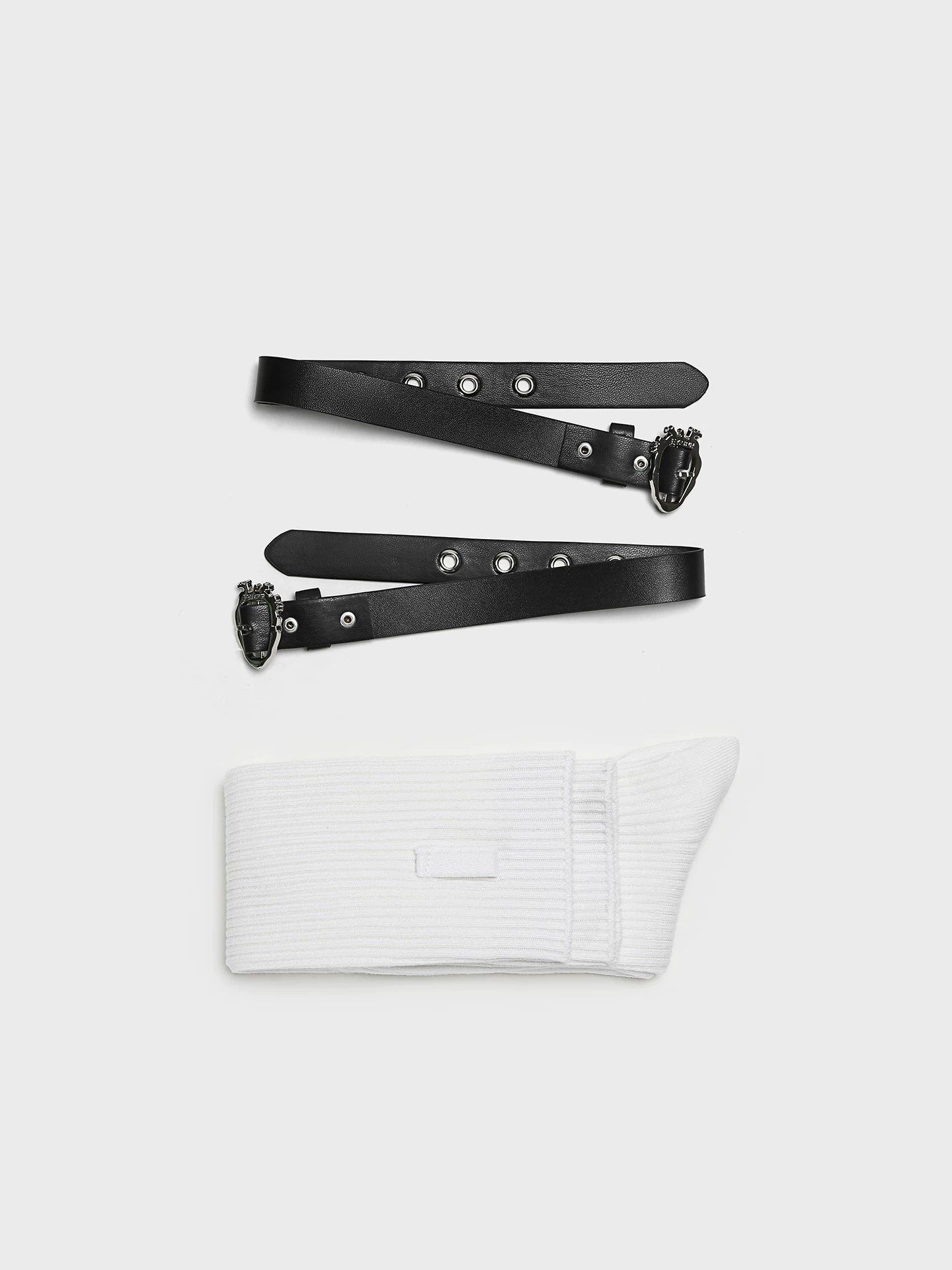 Leather Strap Socks