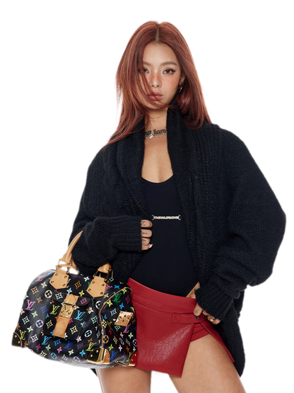 Oversized Shawl Knit Cardigan