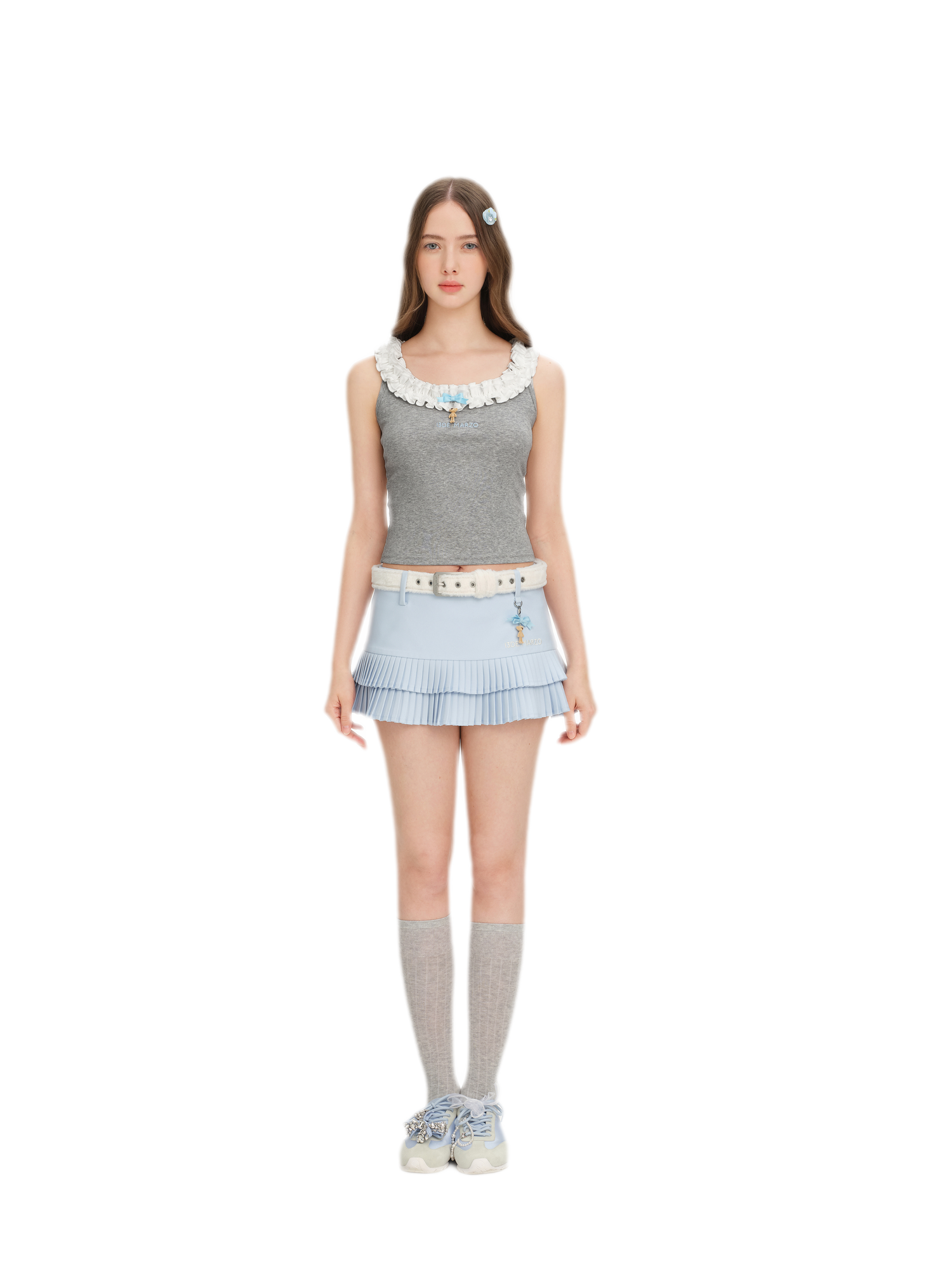 Ruffle Collar Knit Camisole