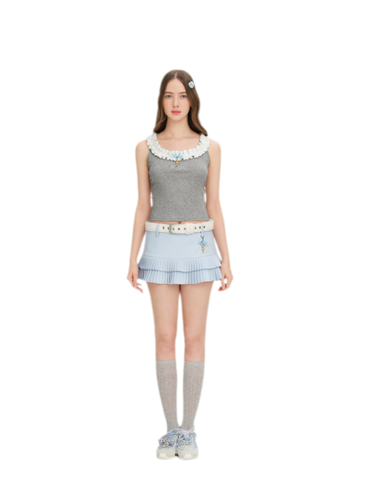 Ruffle Collar Knit Camisole
