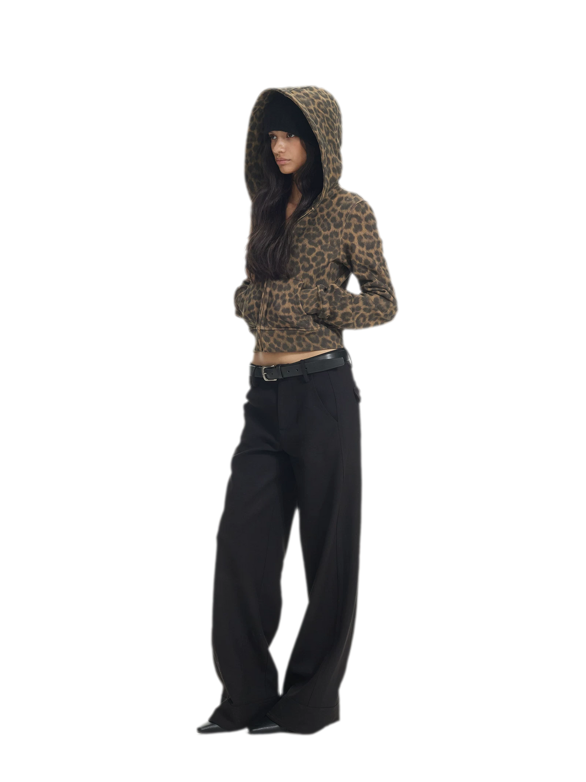 Low-Waist Wide-Leg Suit Trousers