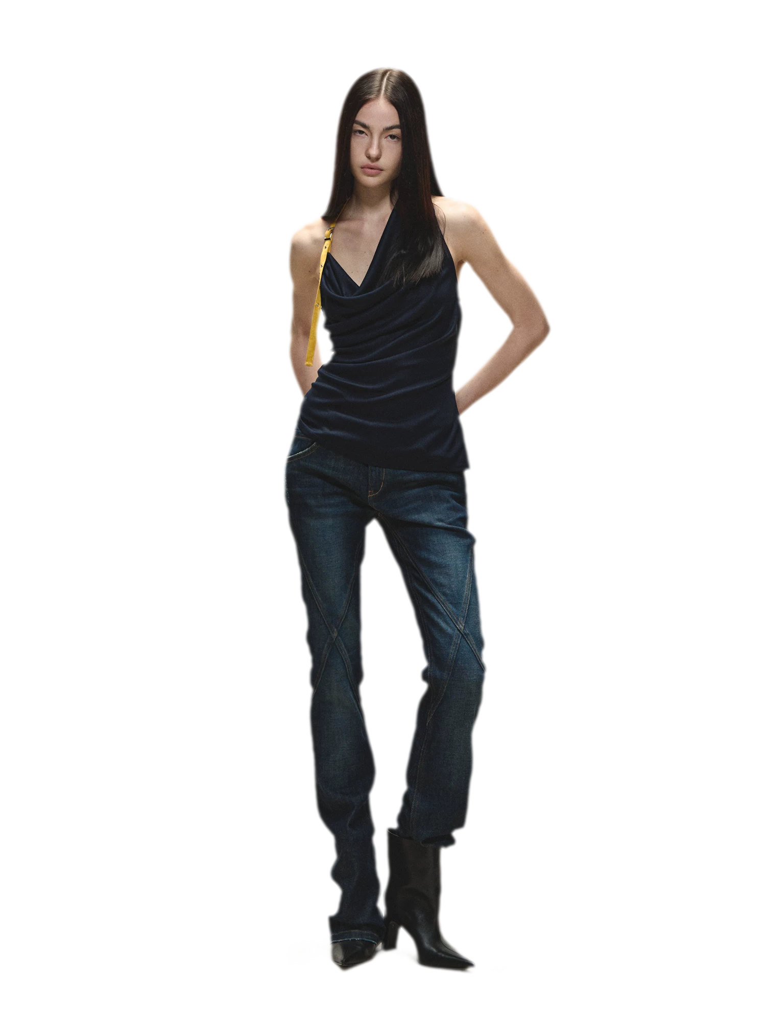Vintage Slim Straight Denim Jeans