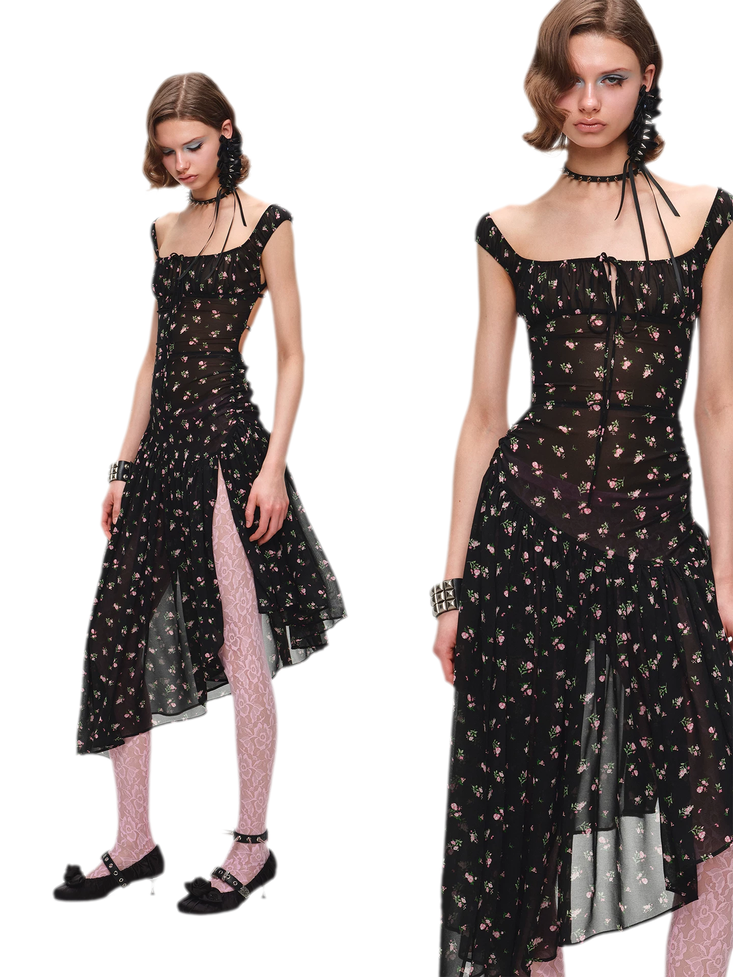 Floral Puff Sleeve Dress