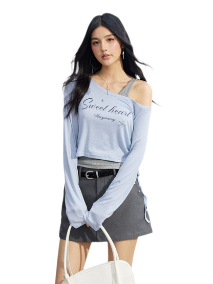 Layered One-Shoulder Top
