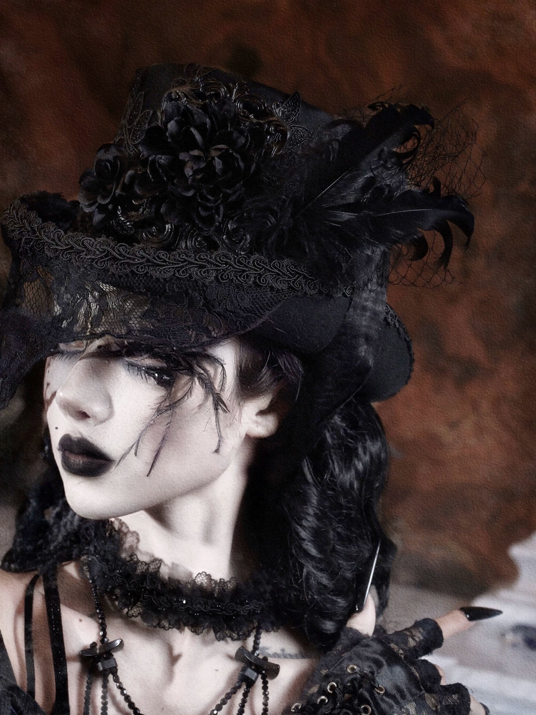 Gothic Ribbon Duchess Wool Hat