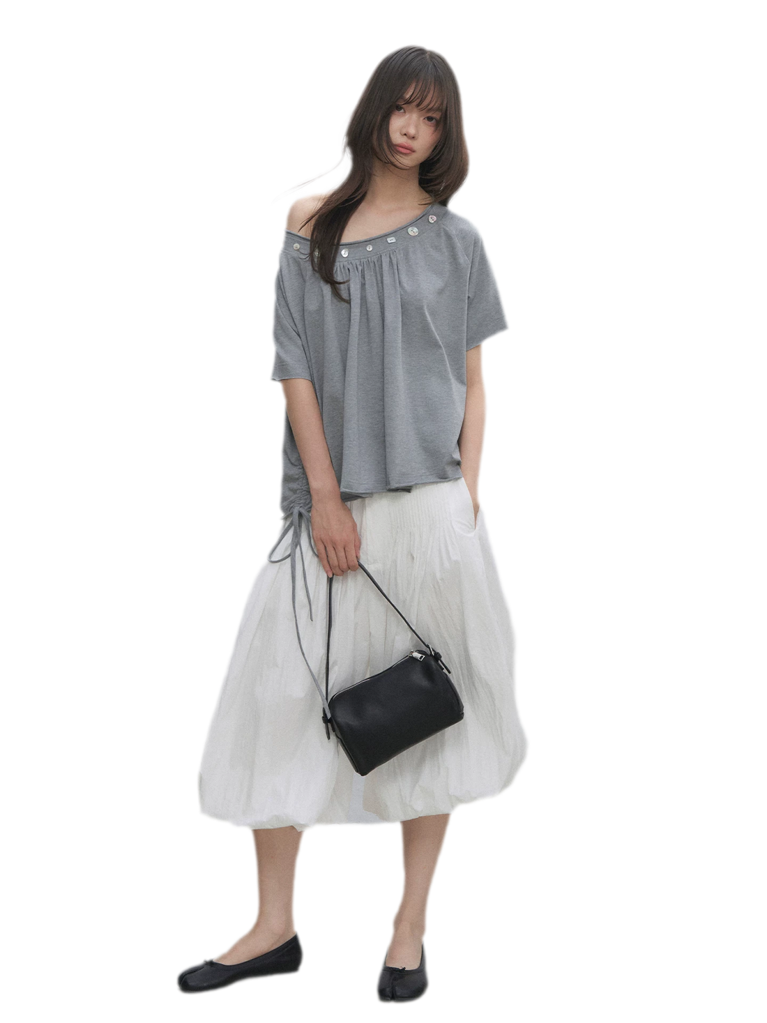 Modal Asymmetric Draped Top