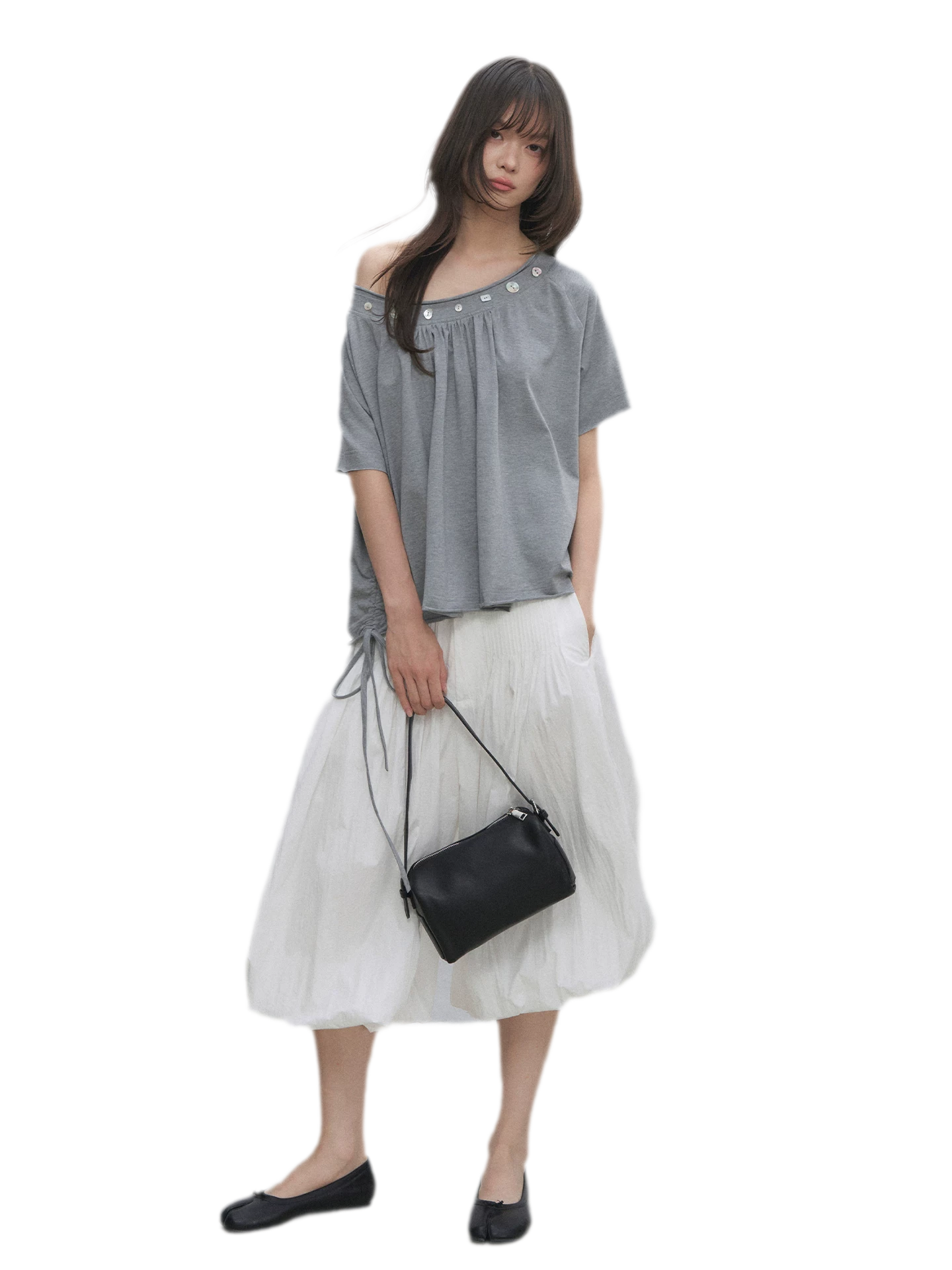 Modal Asymmetric Draped Top