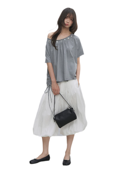 Modal Asymmetric Draped Top
