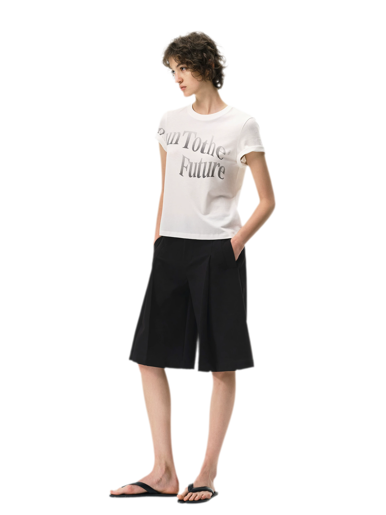 Pleated Bermuda Shorts