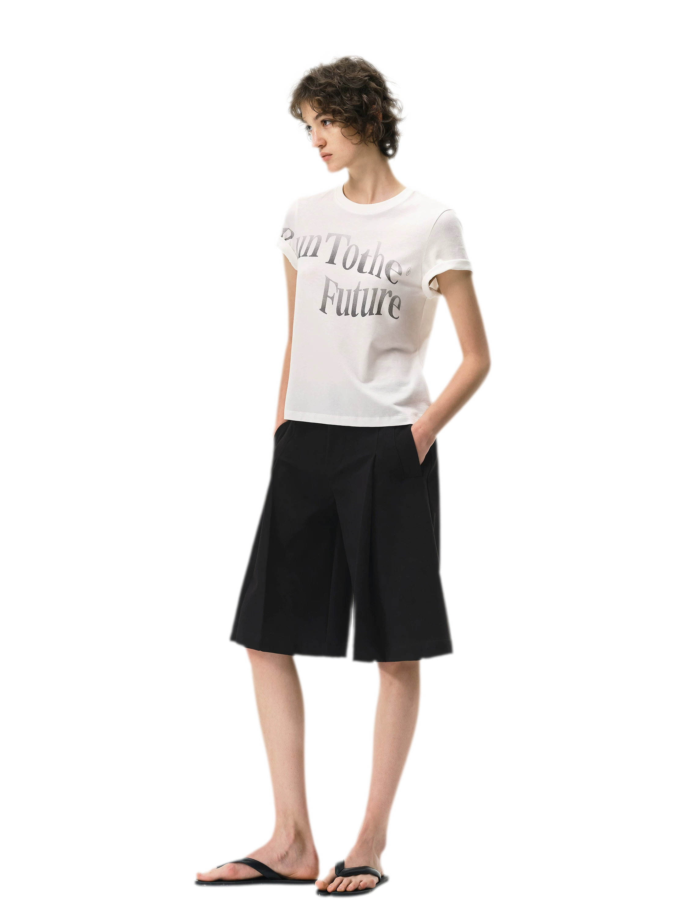 Pleated Bermuda Shorts