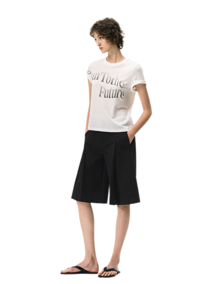 Pleated Bermuda Shorts