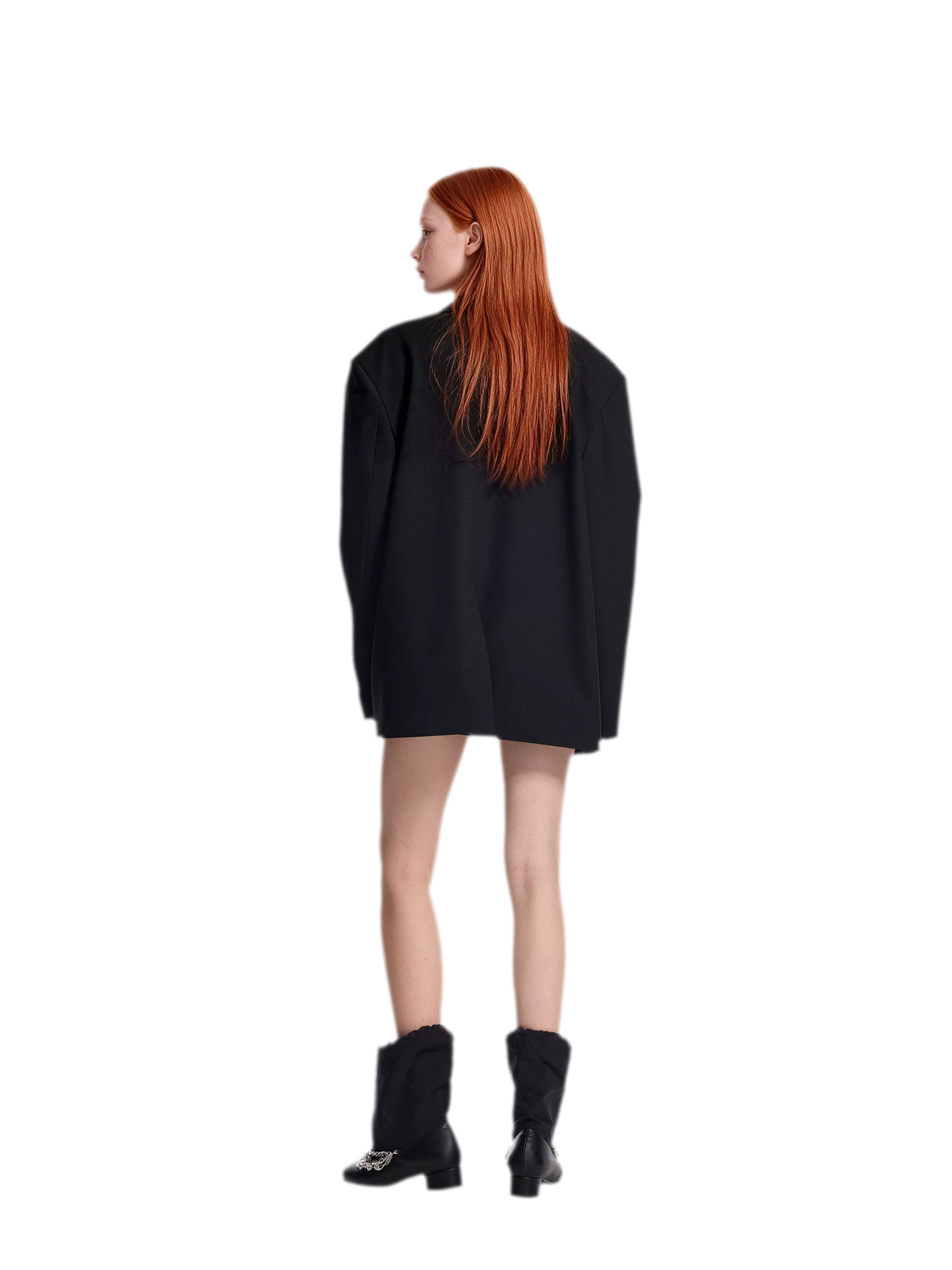 เสื้อเบลเซอร์มีฮู้ดดีไซน์เลียนแบบสองชิ้น