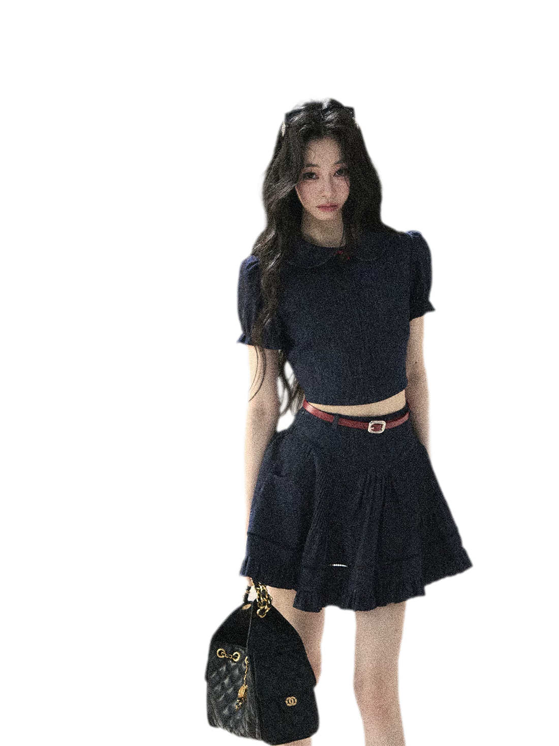 AOMALM Seaside Pintuck Denim Set – view 2