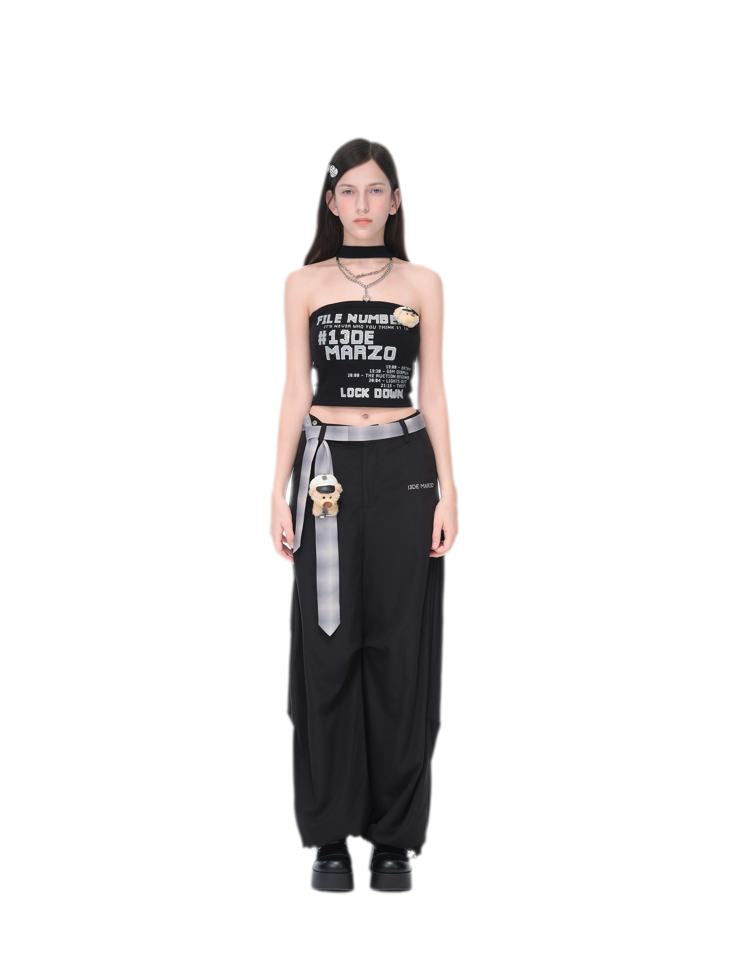 Silver Chain Bustier Top