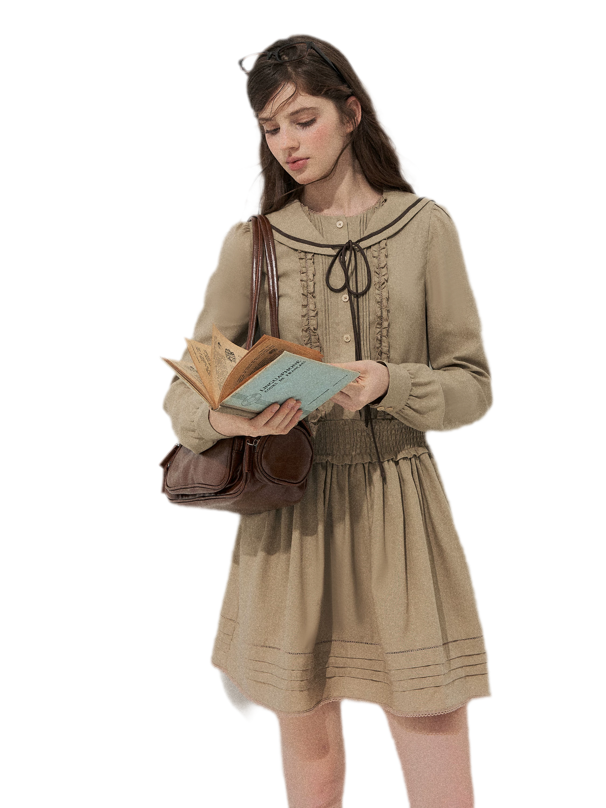 Lyocell-Kleid mit Matrosenkragen