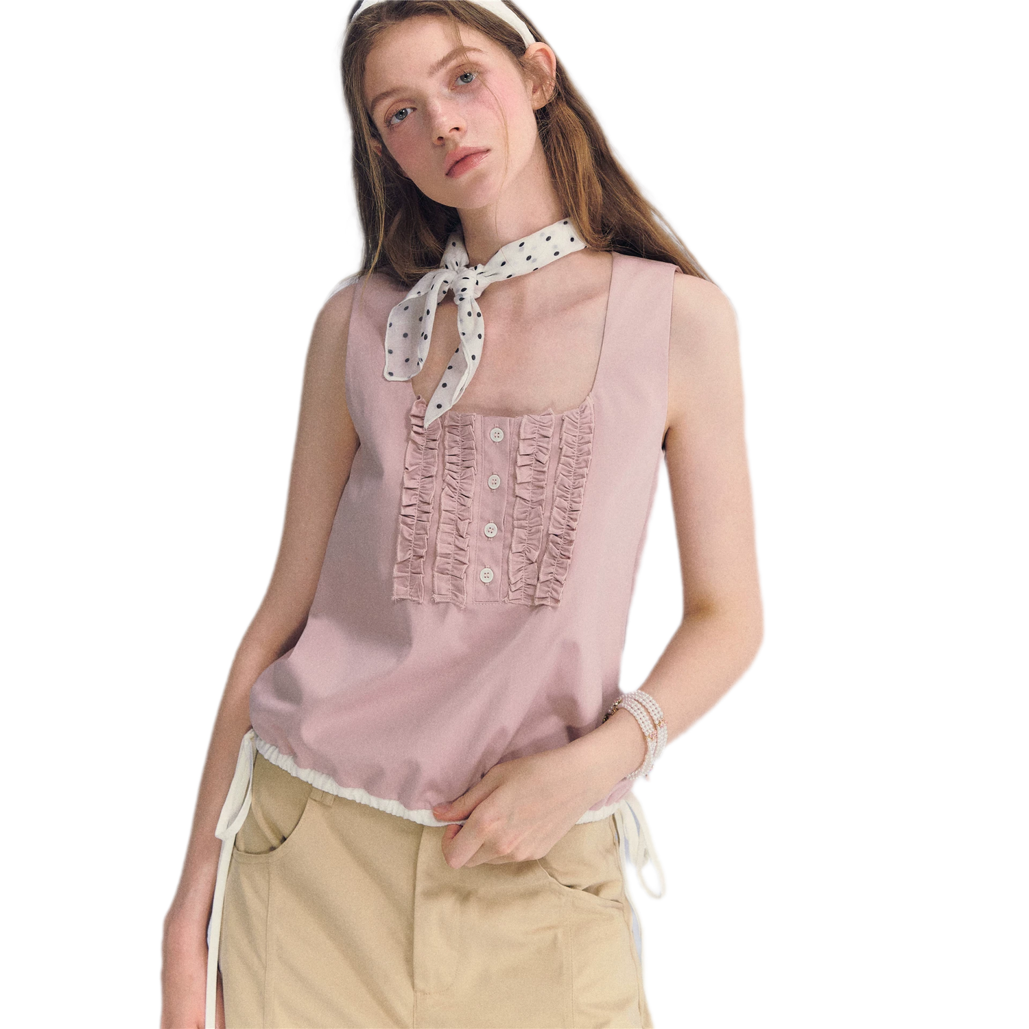 Ruffled Hem Tank