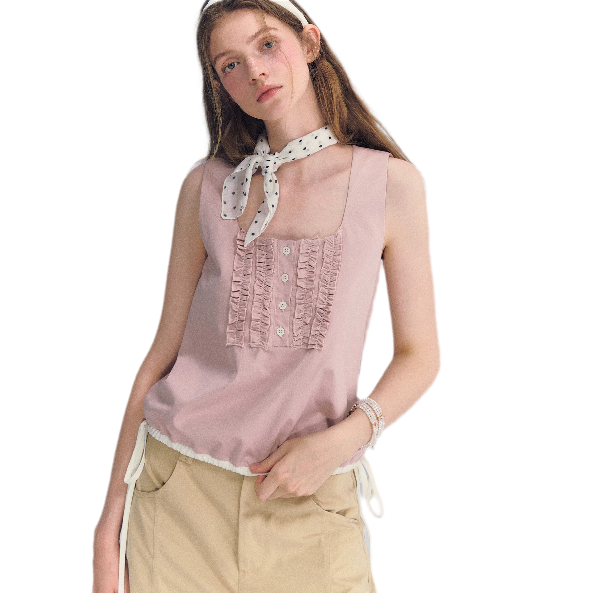 Ruffled Hem Tank
