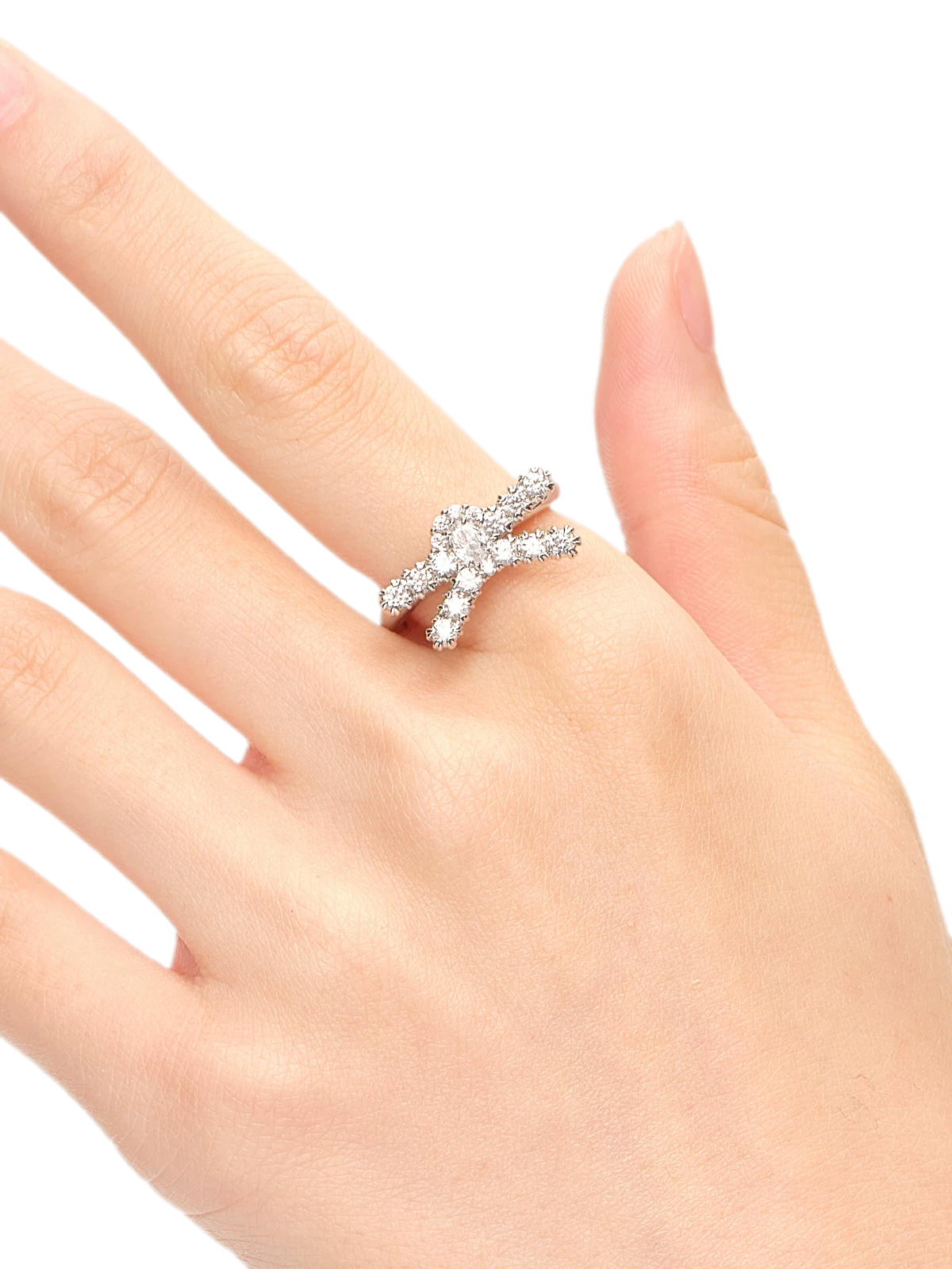 Gemstone Butterfly Knot Ring
