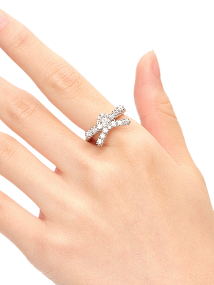 Gemstone Butterfly Knot Ring
