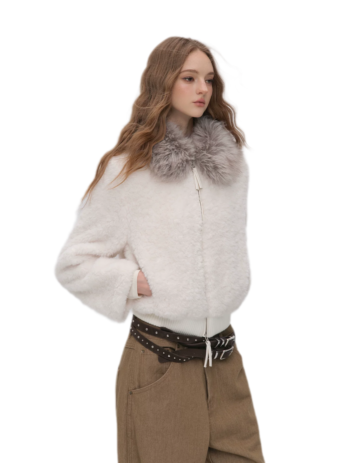 High-Density Cropped Fur Jacket