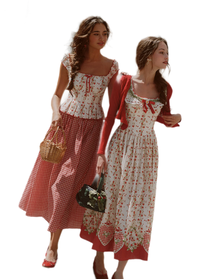 Cotton Floral Fitted Sundress