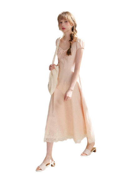 French Lace Long Dress