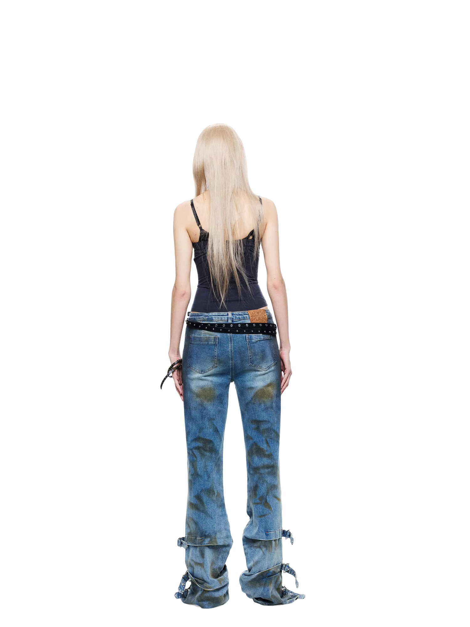 Lace Spliced Waist-Cinched Camisole