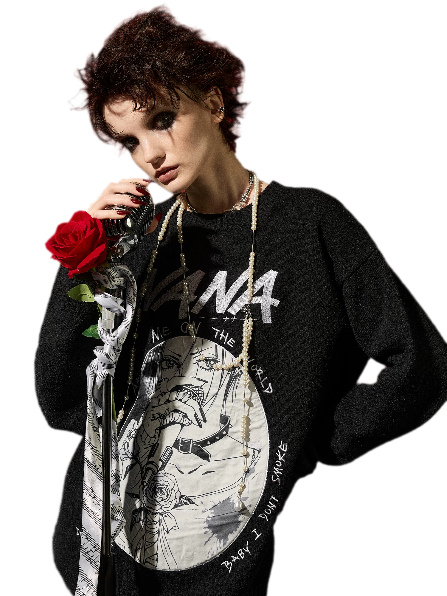 DSM X NANA Appliqué Crewneck Sweater