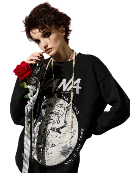 DSM X NANA Appliqué Crewneck Sweater