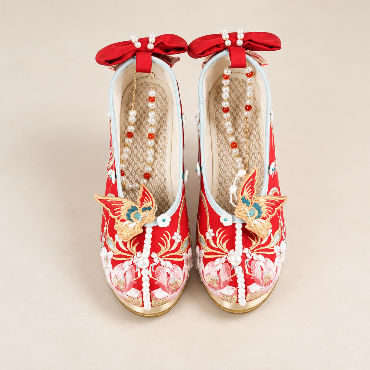 鸾凤仙羽 Phoenix Feather Embroidered Bridal Wedge