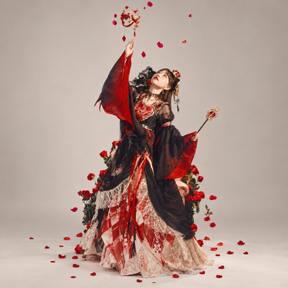迪士尼红皇后-红桃权杖 Red Queen Scepter Embroidered Palace